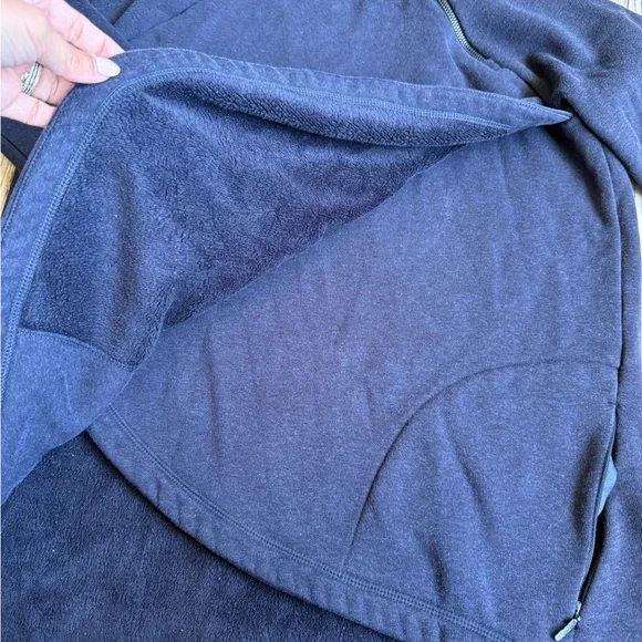 Women’s Navy Sweater with side Zipper Detail - Picture 2 of 4